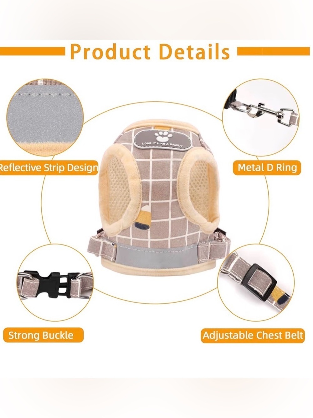New Cat or Dog Vest Harness with Leash Size XS - Picture 6 of 11
